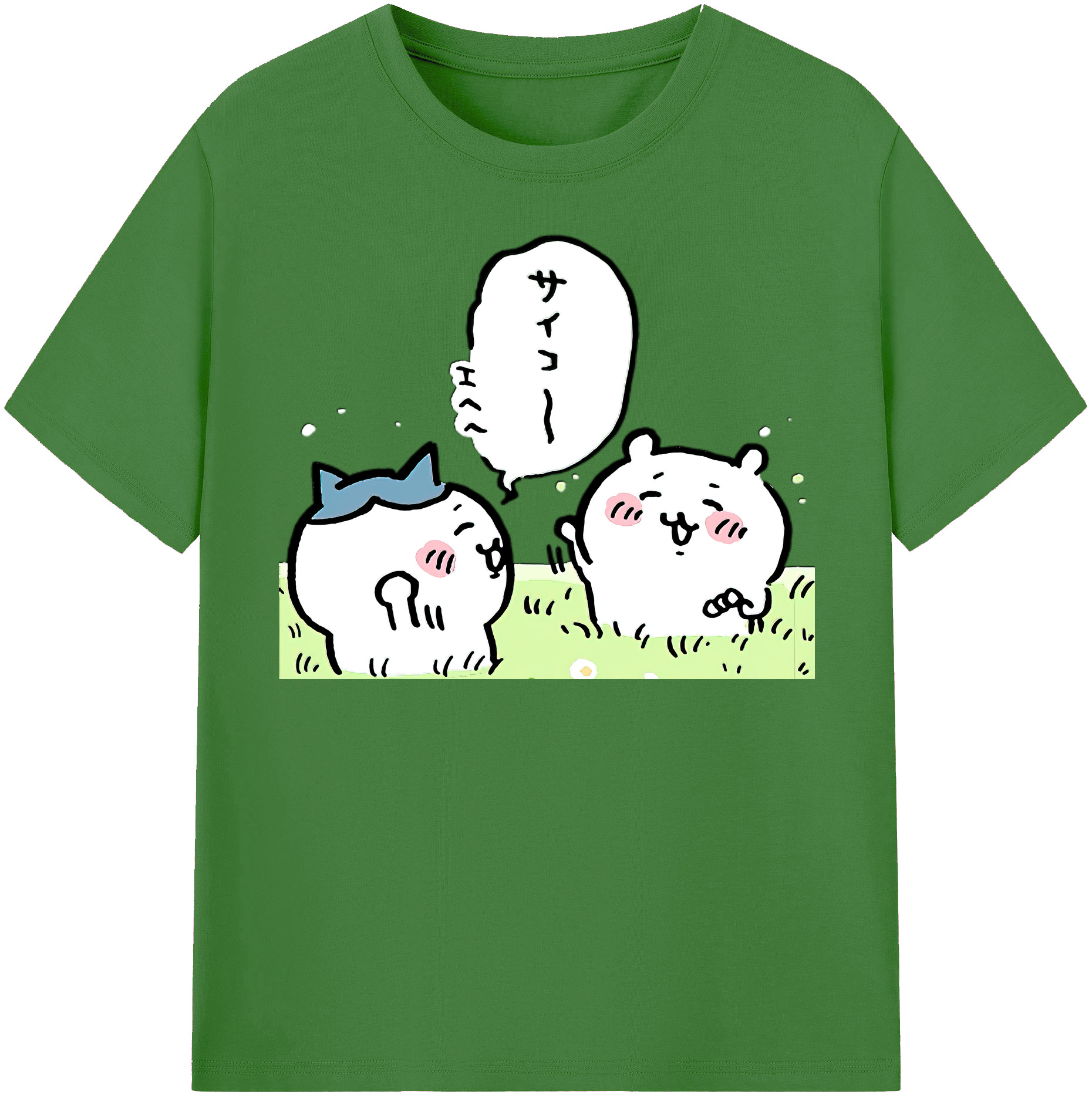 （画像用） ちいかわ ちいかわ Chii-kawa chiikawa レディースカジュアルプリントTシャツ（綿100％）